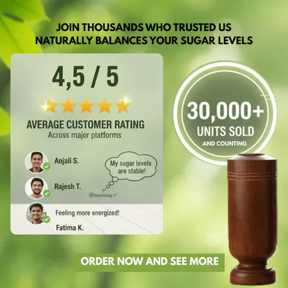 Sugar Balance Vijaysar Wood Glass (Ayurvedic)